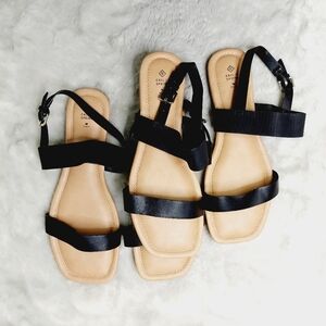 NEW Bundle of 2 Call It Spring Black Slip On Thong Summer Sandals S94